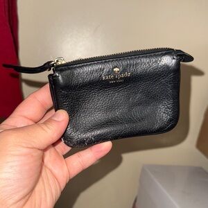 Kate Spade Black Textured Leather Pouch